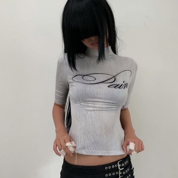 bonnae pain mock neck top (ivory)