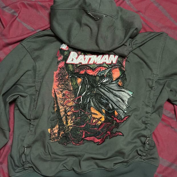 25FW 송지오 DC컬렉션 배트맨 자수 후드 그레이 48 송지오옴므 자수