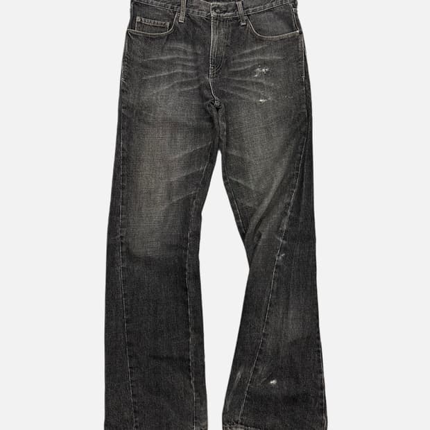 side pannel fade flare jean