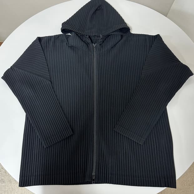 옴므플리세 후드집업/블랙/3