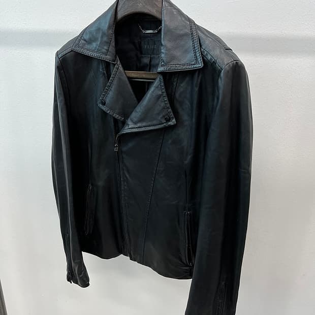 100) 타임 양가죽 라이더자켓 