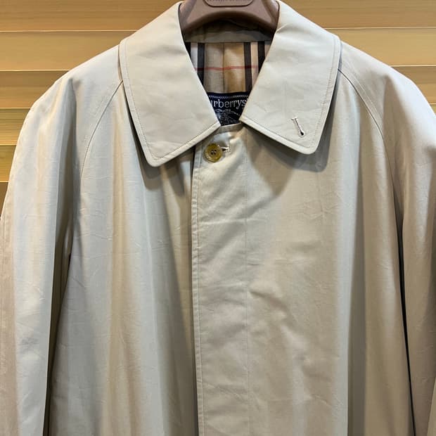 버버리 남성 베이지 개버딘맥코트 간절기트렌치코트