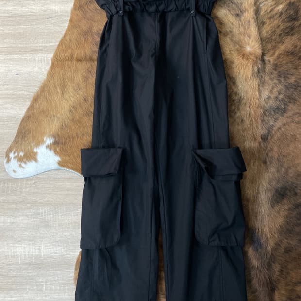 오픈 와이와이 롤드 웨이스트 카고 팬츠 