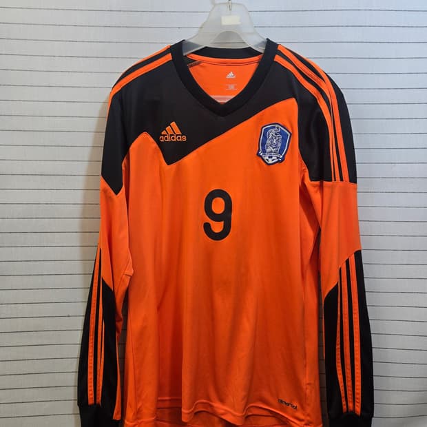 아디다스 대한민국 축구 국가대표팀 긴팔 오렌지 져지 100