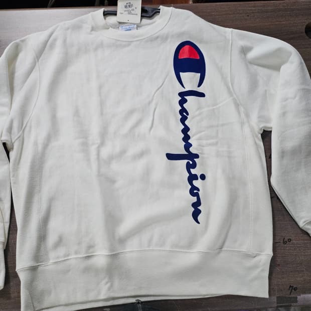 챔피온 리버스 위브 오버사이즈드 플록 스크립트 빅로고 L