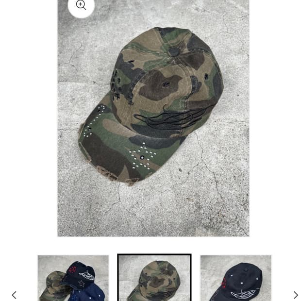 Studded Script Cap