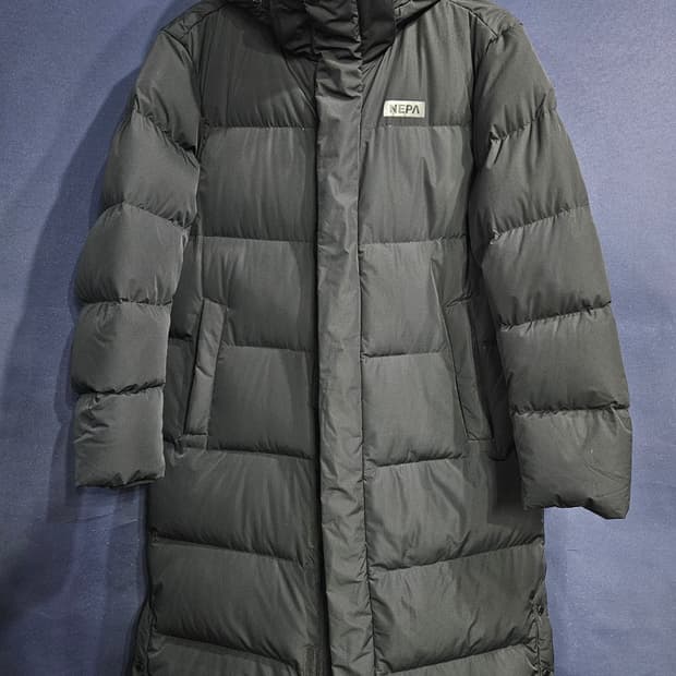 네파 블랙컬러 남성 105 덕다운 롱패딩 