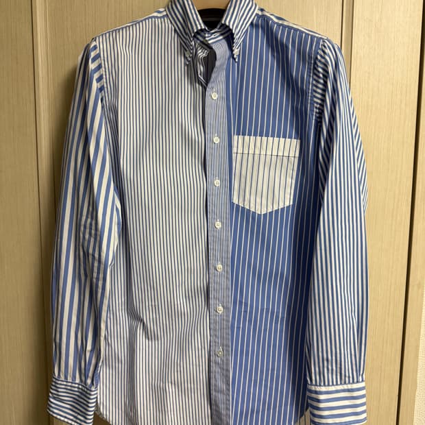 드레익스 펀스트라이프 셔츠 블루