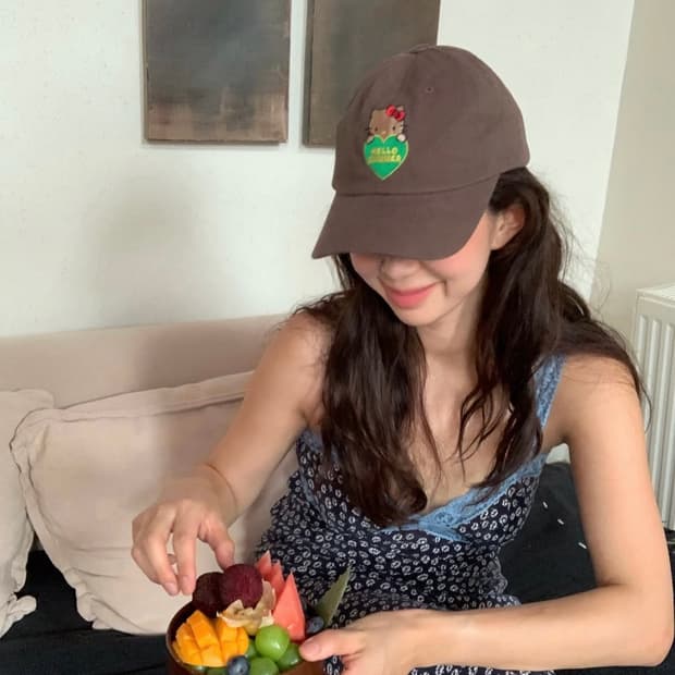 파르벵 태닝 헬로키티 헬로 썸머 볼캡 브라운