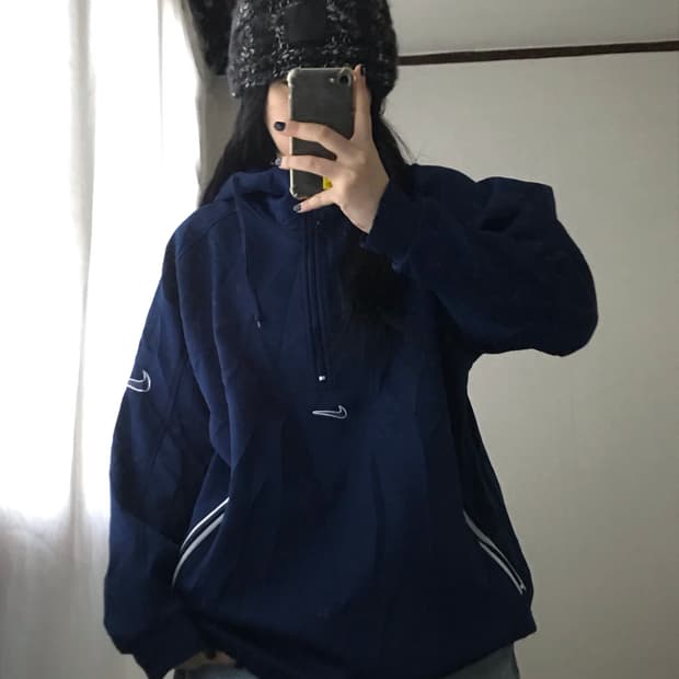 나이키 00s 오버핏 반집업