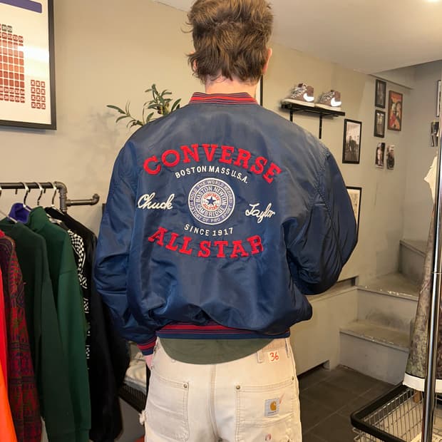 90‘s Converse big logo bomber jacket