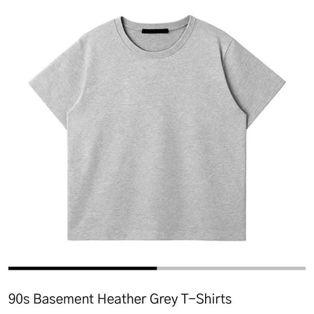 [2] htae 90s basement 티셔츠 (그레이)