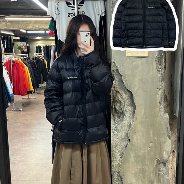 몽벨 경량패딩 블랙 L #csz2056