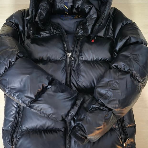 폴로 유광패딩 s 새상품급