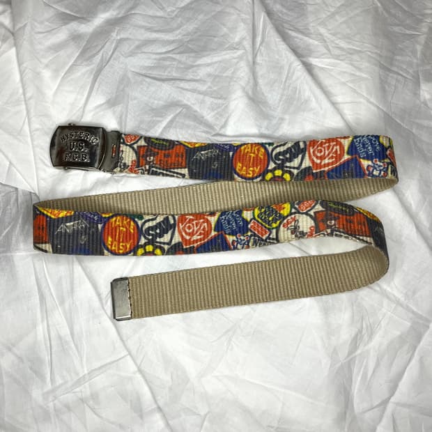 히스테릭 글래머 그래픽 웹 벨트