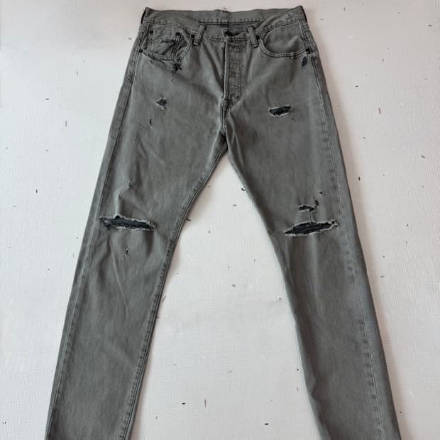 리바이스 501 CT 디스트로이드 데님 진