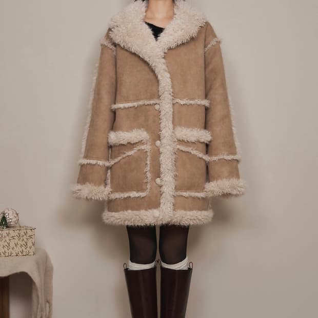 라츠유 무스탕 lotsyou_Camel Crest Mus