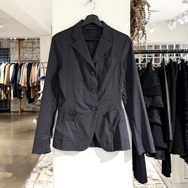 로렌스 스틸 다크네이비 코튼 블렌드 블레이저 자켓