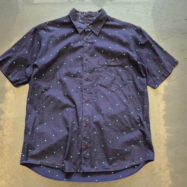 00s 이세이미야케 도트 패턴 셔츠