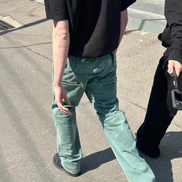 플라스틱 프로덕트 MPa 백팬츠 에메랄드 데님 M