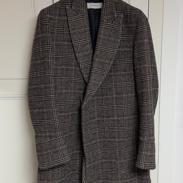 토니웩 체크 코트 100