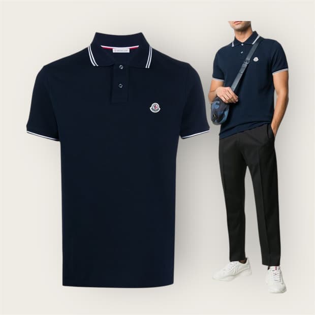 XL/ 몽클레어 에센셜 와펜 패치 PK 반팔