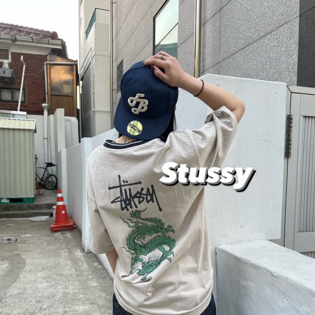 스투시 아카이브 드래곤 오버핏 티셔츠