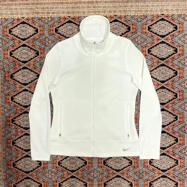나이키골프 화이트 기모 집업져지 자켓 여성M 
