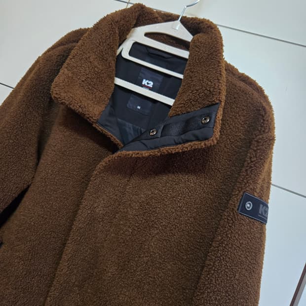 k2 진브라운 뽀글이 플리스 롱 자켓