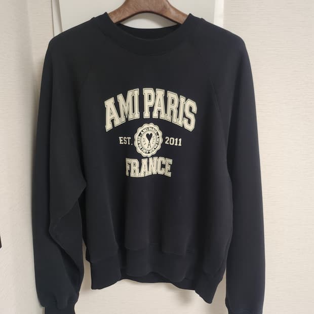 아미 ami 파리스 크롭 맨투맨 xl