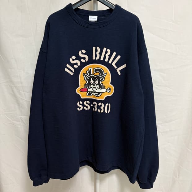 아웃스탠딩 USS BRILL 밀리터리 롱 슬리브 / 네이비, M