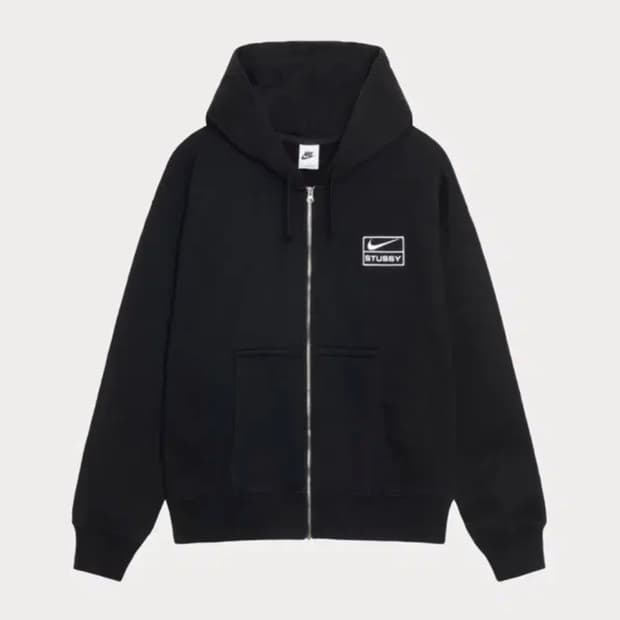 나이키X스투시 콜라보제품 폴 집 워시드 플리스 후드집업