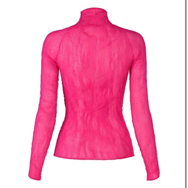 이세이미야케 쉬폰트위스트 반목 긴팔탑 데이핑크