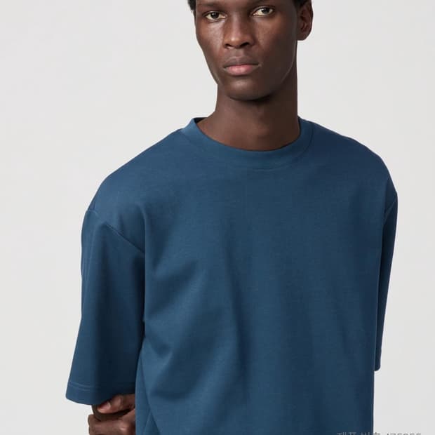 유니클로 에어리즘 오버사이즈 크루넥T 반팔