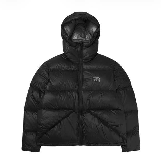 (XL)스투시 다운 파카 자켓 마이크로 립스탑 팬텀 블랙 새제품