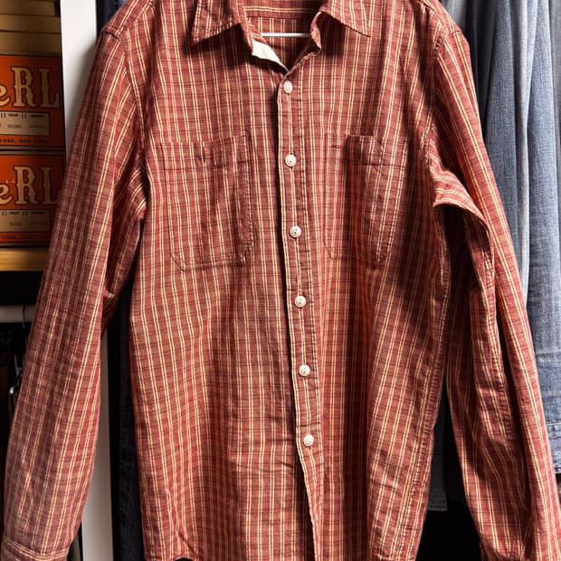 [M] RRL 체크 포켓 워크셔츠