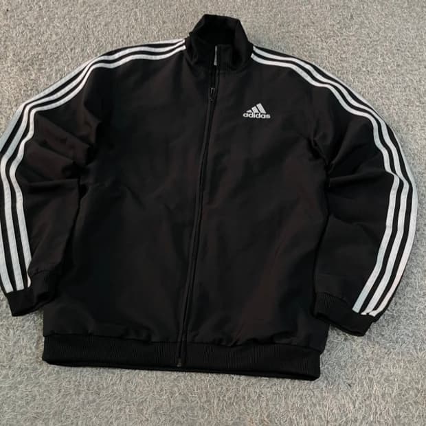 아디다스 블랙 검정 트랙탑 져지집업 90/S