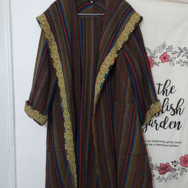 모리걸 히피스타일 맥시 오버핏 로브 코트