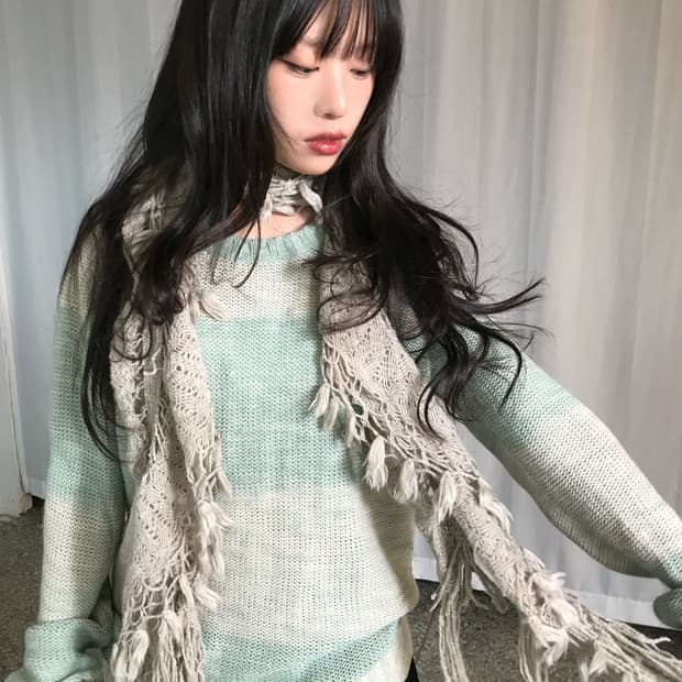 민트 아이스크림 니트