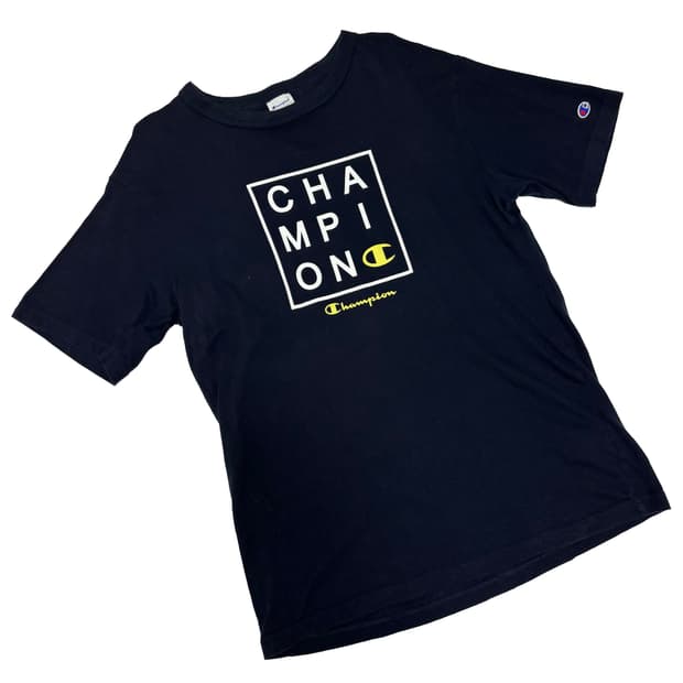 챔피온 '박스 로고' 그래픽 반팔 티셔츠