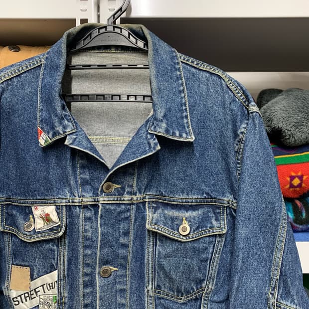 [M] VTG 패치워크 데님 트러커 재킷