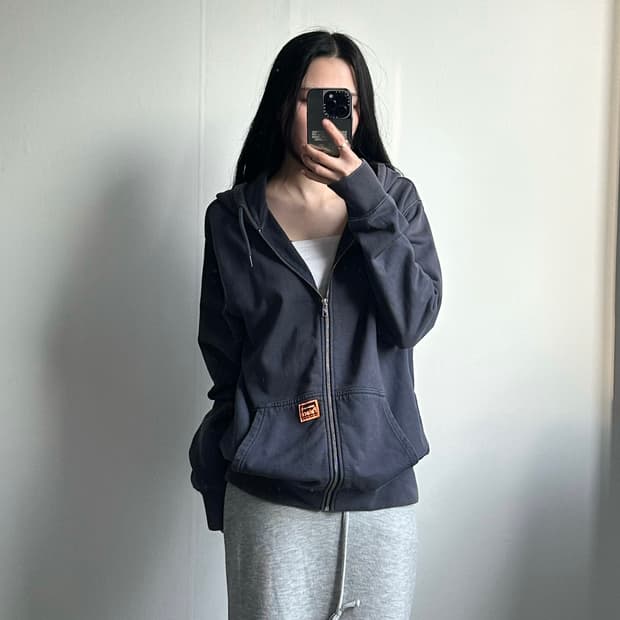 팔라스 하드웨어 콜라보 빅로고 후드집업