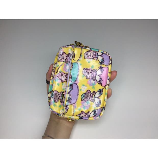 Swimmer 스위머 옐로우 프린팅 지갑 미니 파우치