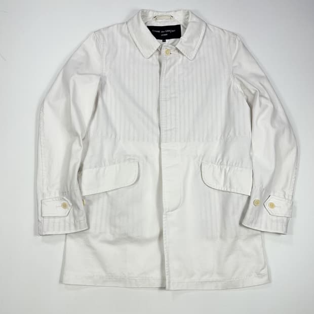 꼼데가르송 옴므 x 글로버올 클래식 코트 화이트 S