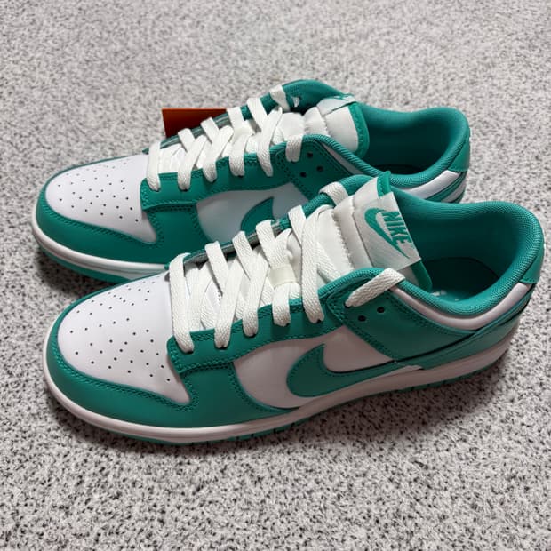 나이키 덩크 로우 화이트 클리어 제이드 265
