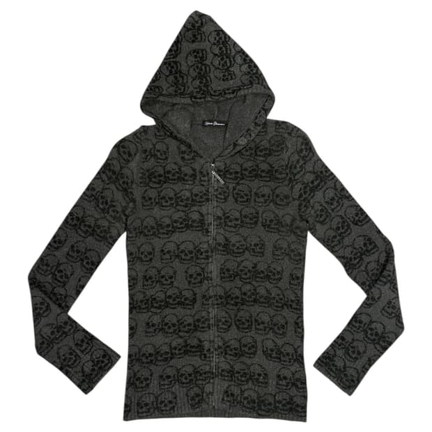 히스테릭 글래머 아카이브 아이코닉 해골 패턴 후드 집업 자켓
