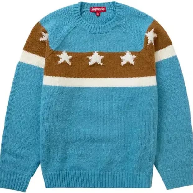 슈프림 스타 스웨터 더스티 블루 24ss