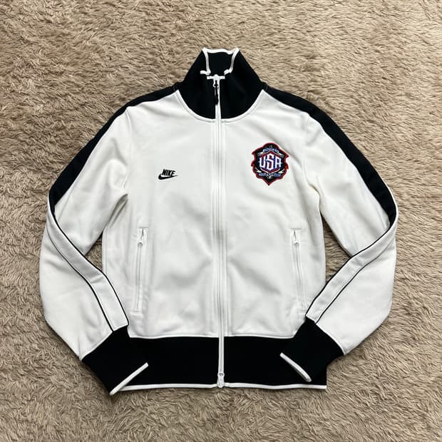 나이키 usa 트랙탑 저지 화이트