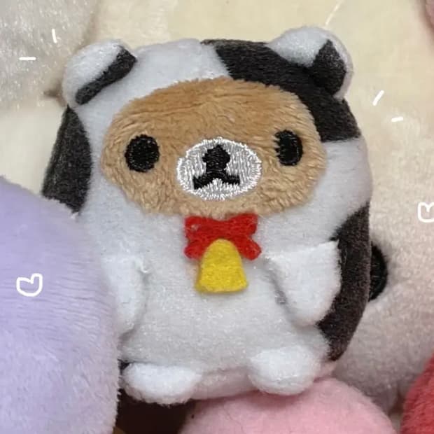 리락쿠마 젖소 똥 인형