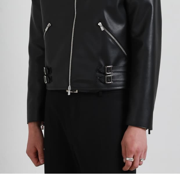 에노아스 MARIUS LEATHER BIKER JACKET